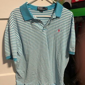 striped ralph lauren polo